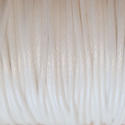 Waxkoord polyester wit 1 mm (5 mm)