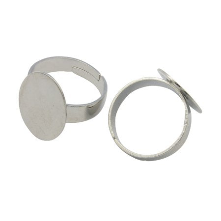 Ring met ovaal plakplaatje (3x)