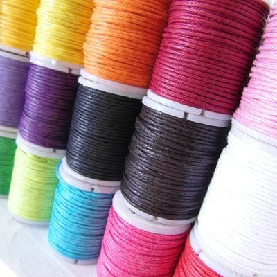 Restant rolletjes waxkoord 1 mm (8x)