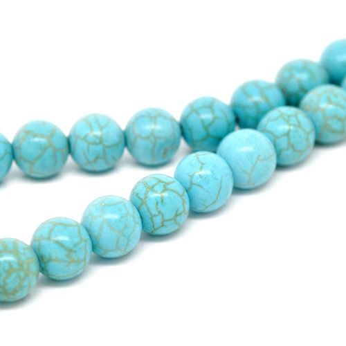 Imitatie turquoise kraal 12 mm (5x of streng)