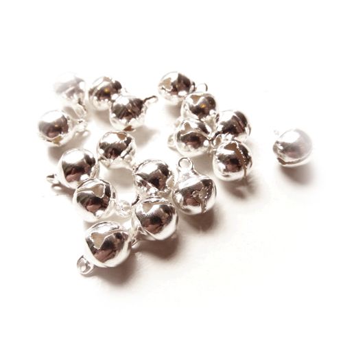 Rond belletje zilver 14 mm (5x )