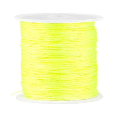 Satijndraad neon geel 0,8 mm (5m)