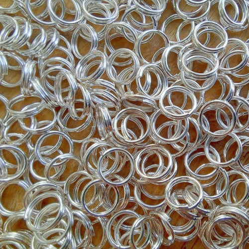 Splitring 6 mm zilverkleurig