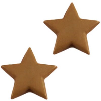 Sternperle Acryl 14 mm cognacbraun