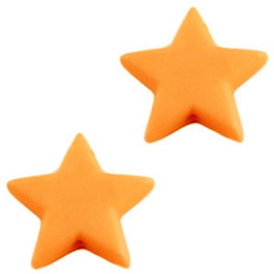Sternperle Acryl 14 mm orange (15x)