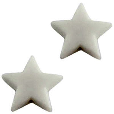 Sternperle Acryl 14 mm grau (15x)