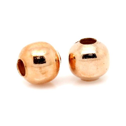 Tussenkraal rond rose goud 4 mm (30x)