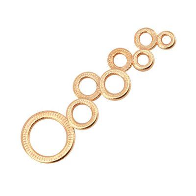 DQ tussenstuk cirkels rose goud (1x)