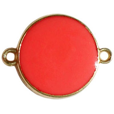 Bedel 2 ogen rond fel oranjerood (1x)