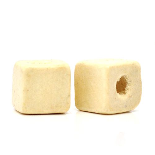 Houten blanco kraal vierkant 10 mm II (15x)