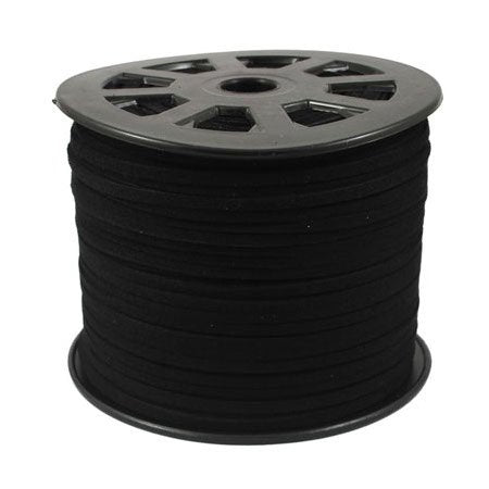 Zwart suede 3 mm (p/m)