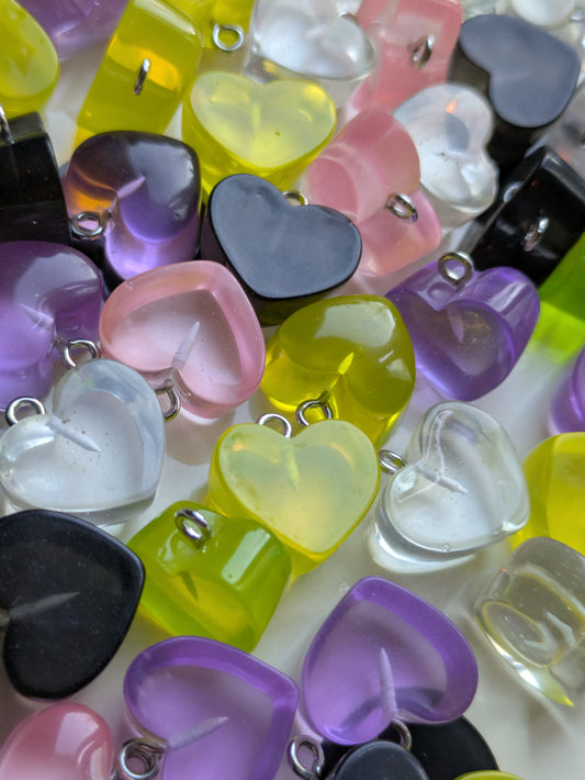 Restant bedel hartje kunststof (120x)