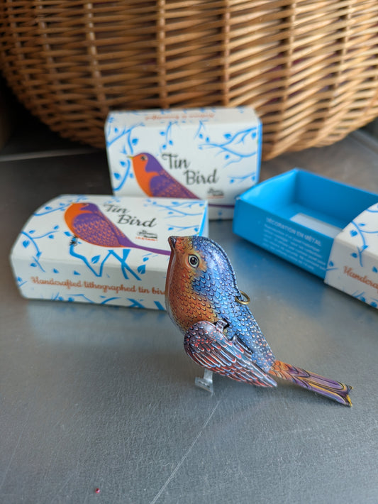 Vogelhänger aus Blech (verschiedene Farben)