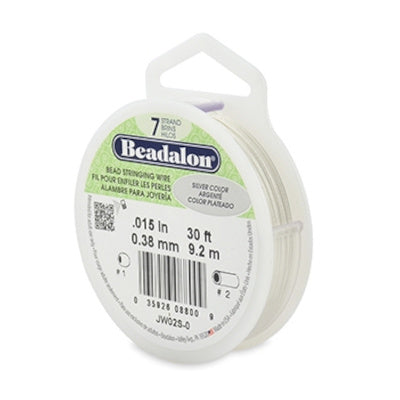 Beadalon Metallperlendraht 0,38 mm Silber