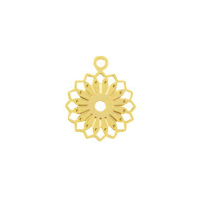 Charm filigrane Blume Gold