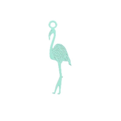 Charm filigraner Flamingo mint