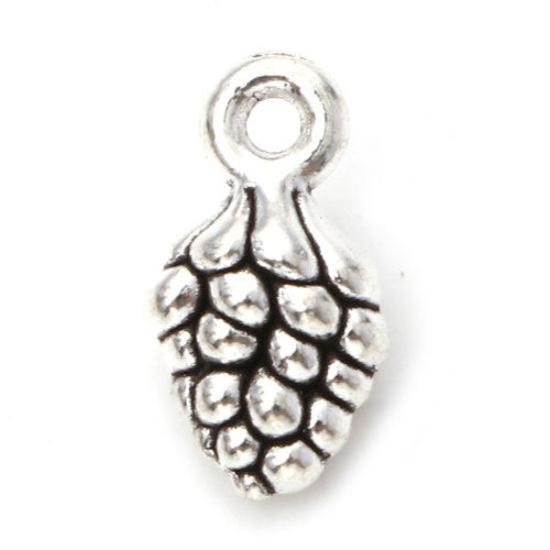 Charm Tannenzapfen Silber (1x)