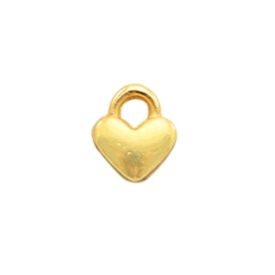 Charm Dq-Metall Herz gold 7 mm (2x)