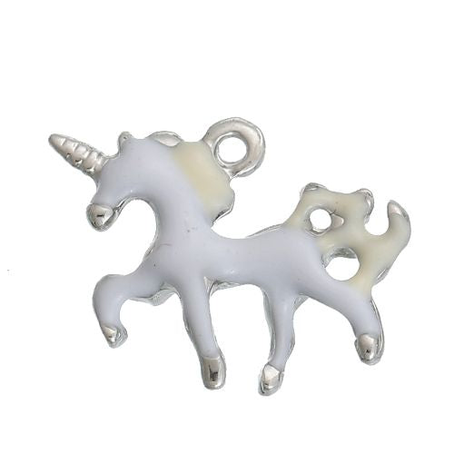 Charm Einhorn weiß/silber