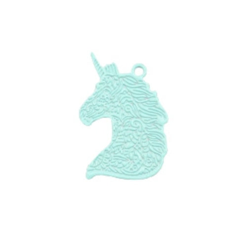 Charm filigranes Einhorn Mint (1x)