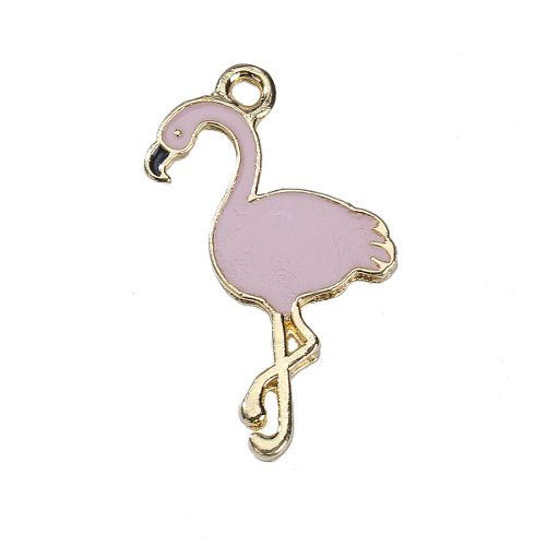 Charm Emaille Flamingo hellrosa