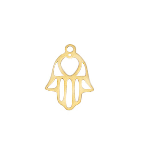 Charm Edelstahl Gold Hamsa Hand (1x)