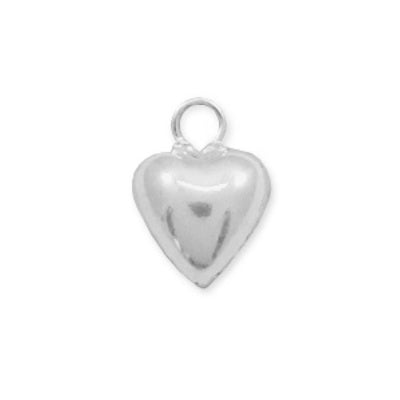 Charm Kugel Herz Sterling Silber (1x)