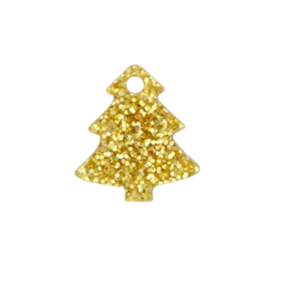 Charm Weihnachtsbaum Goldglitter