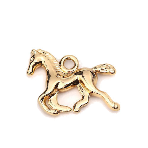 Charm Pferd Gold