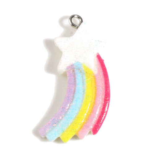 Charm-Glitzer-Regenbogen mit Stern