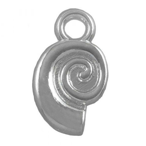 Charm Spirale Muschel antiksilber (1x)