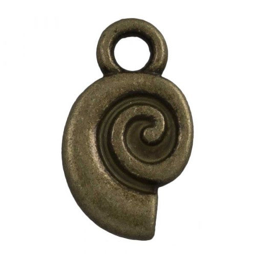 Charm Spirale Muschel Bronze (1x)