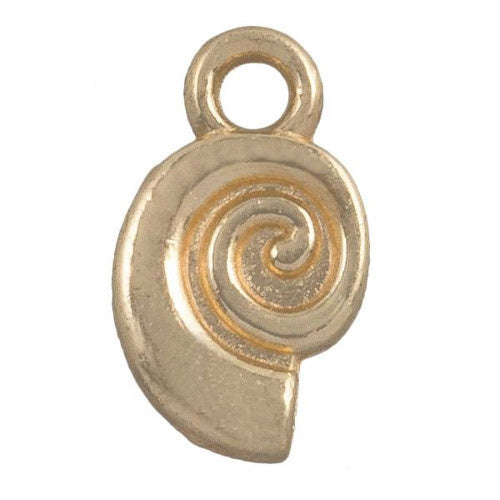 Charm Spirale Muschel Gold (1x)