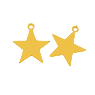 Charm Metallstern antikgoldfarben (5x)