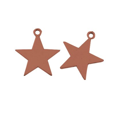 Charm Metallstern Rotkupfer (5x)
