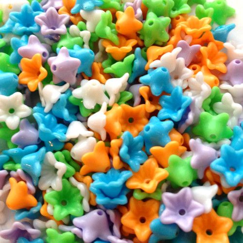 Blumenperlen Mix 9 mm (50 oder 200x)