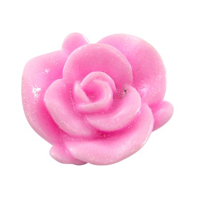 Restliche Cabochon rosa Glitzerblume (50x)