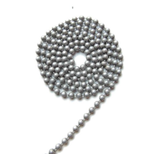 Ball chain mat zilvergrijs 1.2 mm