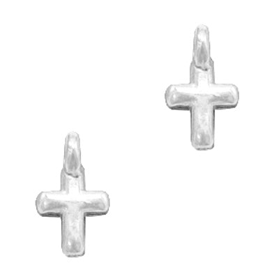 Charm DQ Minikreuz Antiksilber (1x)