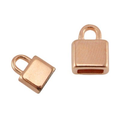 DQ metalen eindkapje rosegoud 5 mm (1x)