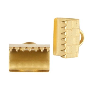 DQ-Bandklemme 10 mm gold (2x)