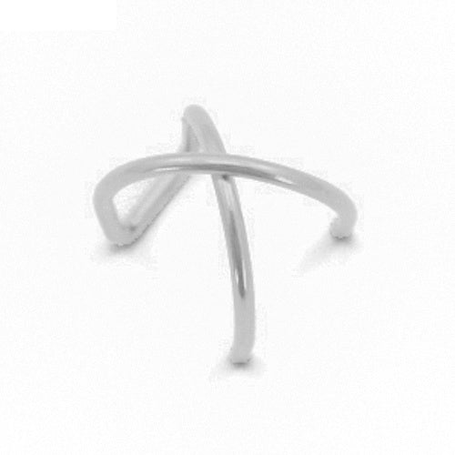 Earcuff / earcrawler rvs zilver (1x)