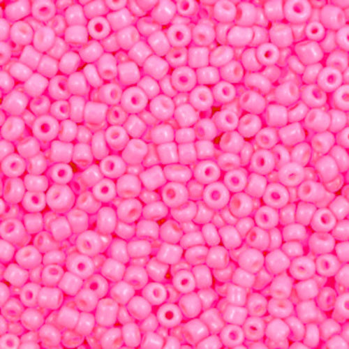 Glaskralen rocailles 2 mm 12/0 bubblegum roze (10gr)