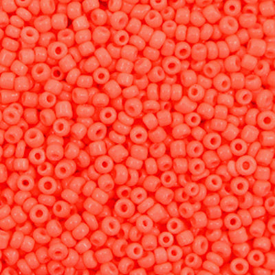 Glasperlen Rocailles 2 mm 12/0 neonkoralle orange (10gr)