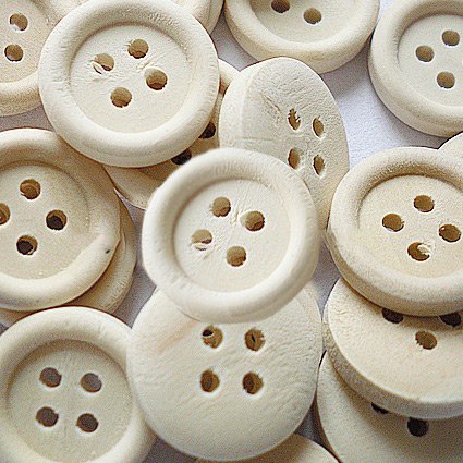 Holzknopf natur 13 mm (15x)