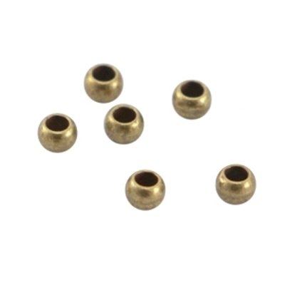 Quetschperlen 3 mm antik bronze (50x)