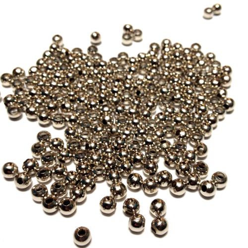 Metalen tussenkraal antiek zilver 3 mm (40x)