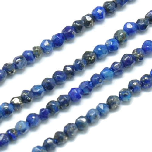 Lapislazuli-Perle facettiert 2 mm (pro Strang)