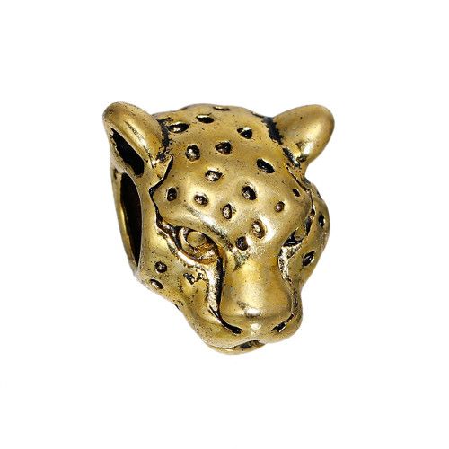 Leopardenperle aus Metall goldfarben