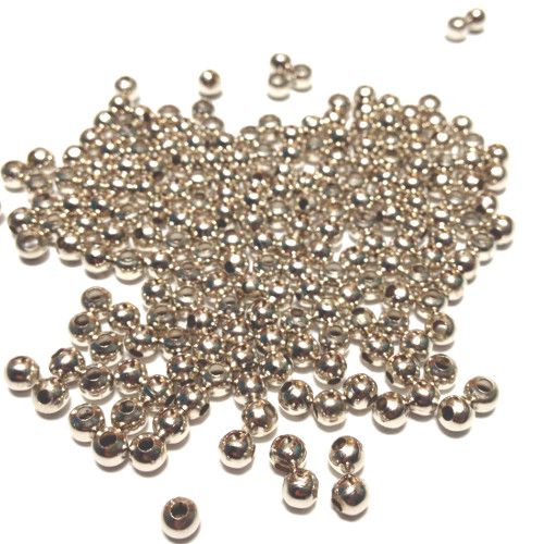 Metalen tussenkraal verzilverd 4 mm (30x)